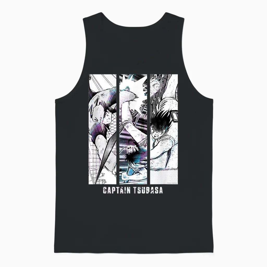 Captain Tsubasa Schießen (berühmte Szene) Unisex Tank Top in Black