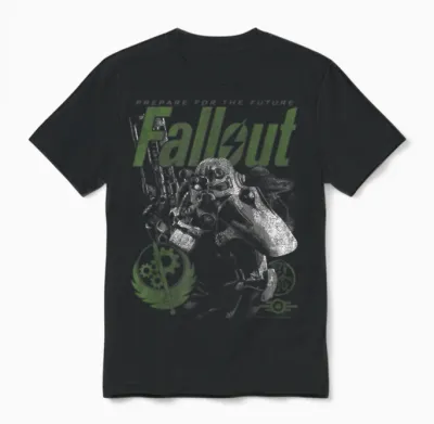 Fallout Video Game Brotherhood of Steel Armor Unisex T-Shirt - Black