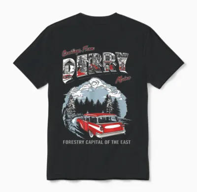 It: Welcome to Derry Greetings Tourist Horror Tv Show Unisex T-Shirt - Black