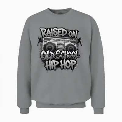 Hiphop Gift Rapper Boys Music Freestyle Beatbox T-Shirt, Black Unisex Sweatshirt - Sport Grey
