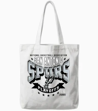 Nba Officiel 2026 Playoffs San Antonio Spurs Next Tote Bags - White