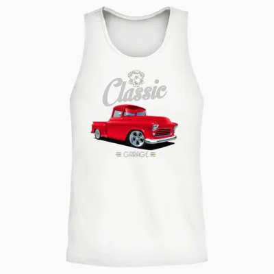 Classic One Red 56 Unisex Tank Top - White
