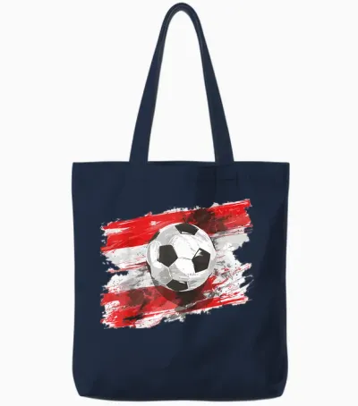 österreich T-Shirt Flagge Fußball Austria Herren & Damen Tote Bags - Navy