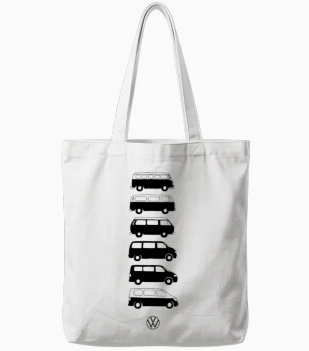 Volkswagen Verticale Vw Camper Evolution with Logo Tote Bags in White