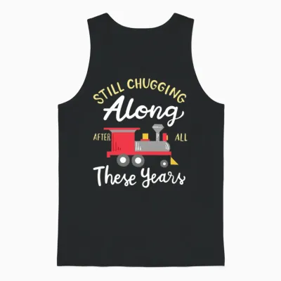 Funny Railroad Funny Train Unisex Tank Top - Black