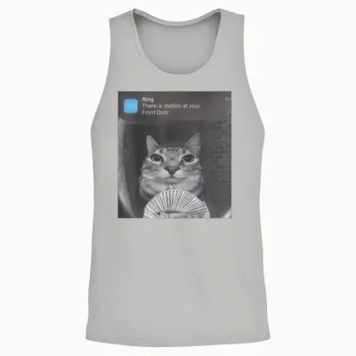 Ring There Is Motion at Your Front Door Unisex Tank Top - Ash