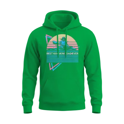Kayak Kayaking Retro Unisex Hoodie - Irish Green