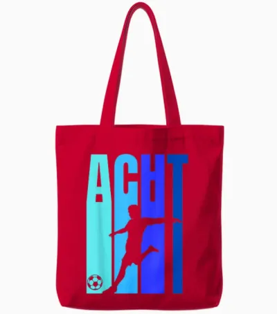 8th Birthday Boys Football Eighth Birthday T-Shirt, Black Tote Bags - Red