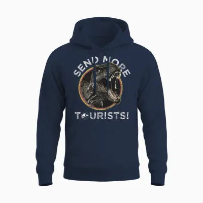 Jurassic Park T-Rex Send More Tourists! Unisex Hoodie - Navy