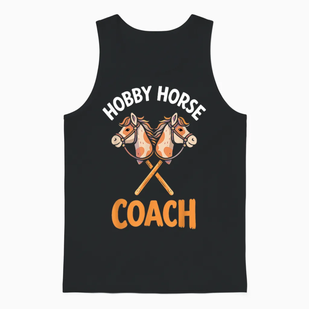 Hobby Horsing Steckenpferd Pferde Trainer Trainerin Coach Unisex Tank Top in Black