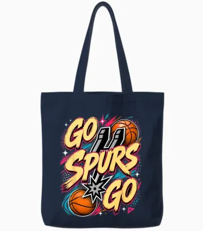Retro Vintage Spurs Tote Bags - Navy