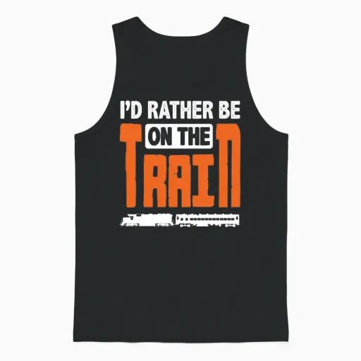 Train Trains Hobby Train Spotter Train Driving Unisex Tank Top in Black