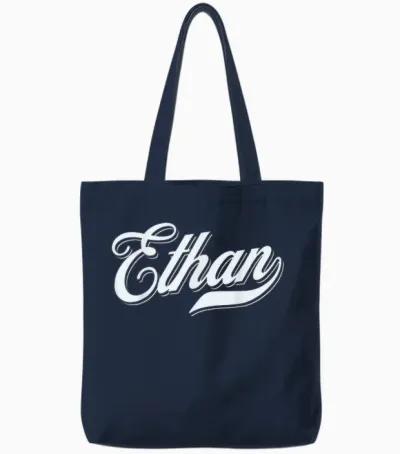 Man Boys Funny Gift Idea Humour Name for Ethan Tote Bags - Navy