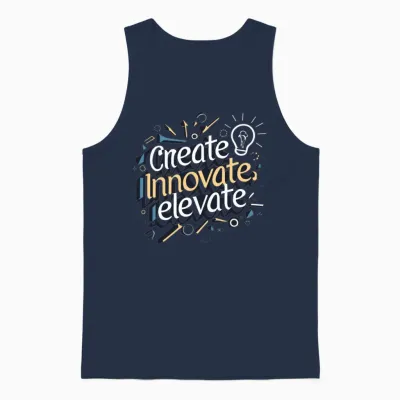 Create, Innovate, Elevate Unisex Tank Top - Navy