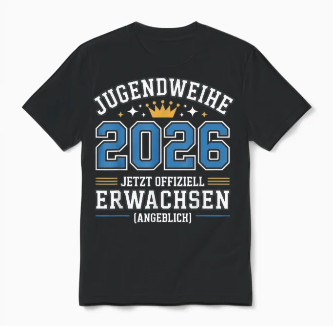 Youth Consecration 2026 Guest Book Gifts Boy Girl Unisex T-Shirt in Black
