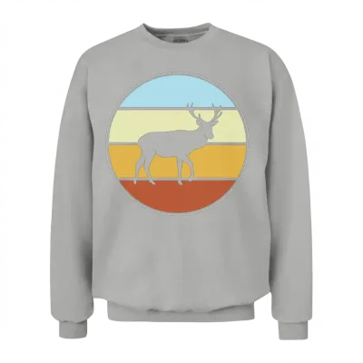 Deer Retro Unisex Sweatshirt - Ash