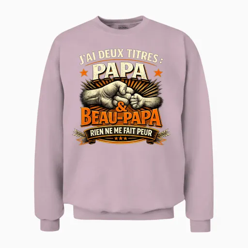 Gift Dad and Stepdad Original Humour Father's Day Christmas Unisex Sweatshirt - Light Pink