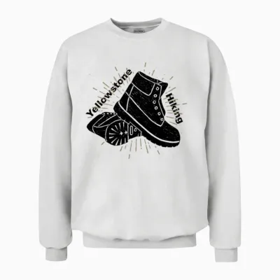 Yellowstone Hiking Boots Unisex Sweatshirt - White