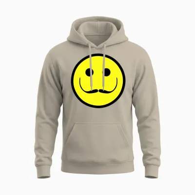 Salvador Dali Smiley Face Unisex Hoodie - Sand