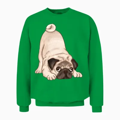 Dog with Face Unisex Sweatshirt - Irish Green