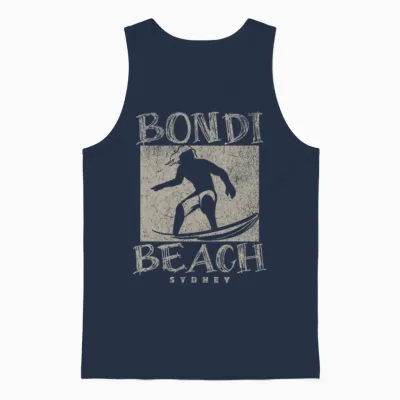 Bondi Beach Unisex Tank Top - Navy