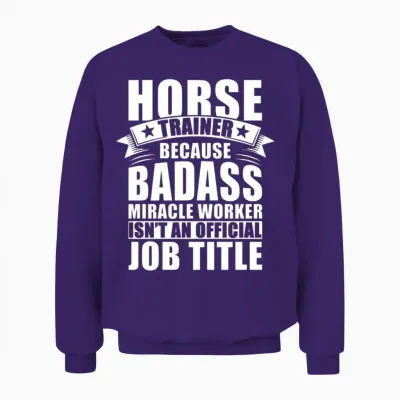 Horse Trainer Official Job Title | Horse Trainer Unisex Sweatshirt - Purple