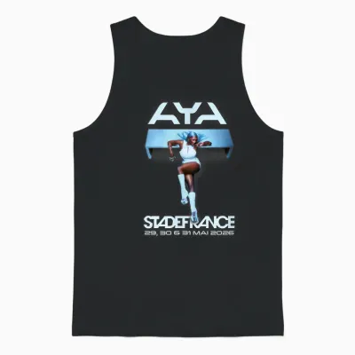 Aya Nakamura Merch Officiel Tournée Stade De France 2026 Unisex Tank Top - Black
