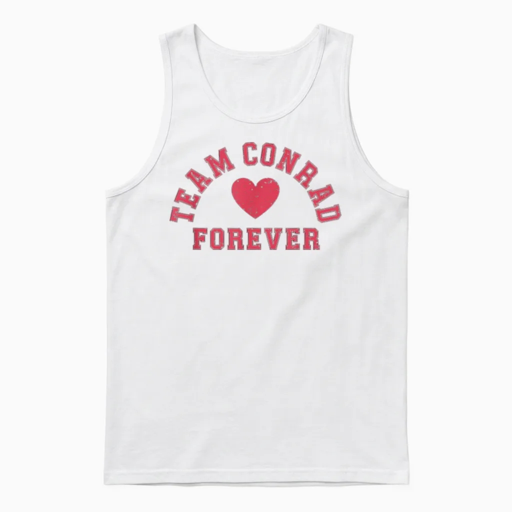Team Conrad Retro Forever Vintage Unisex Tank Top in White