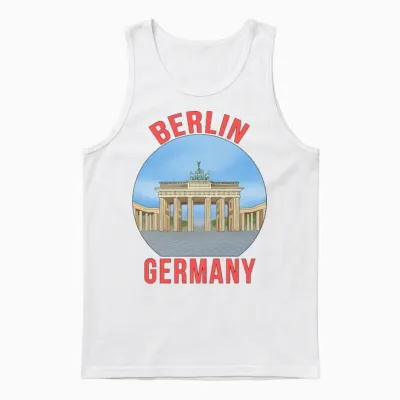 German City Berlin Unisex Tank Top - White