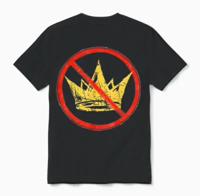 Funny No King Unisex T-Shirt - Black