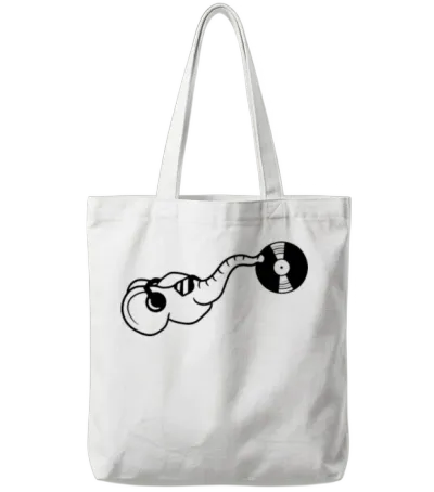Head Disco Sunglasses Cool Plate Hang Up Club Dj P Tote Bags - White