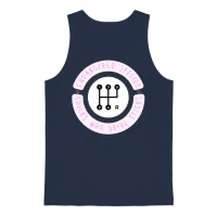 Chicks Who Drive Sticks Design Women's T-Shirts Unisex Tank Top - Navy – 1