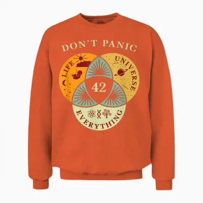 Life Universe Everything 42 Science Fiction Space Lovers Unisex Sweatshirt - Orange