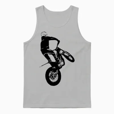 Motorcycle Trial Unisex Tank Top - Ash