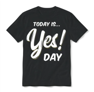Today Is Yes! Day Idea Family Fun Day Unisex T-Shirt - Black