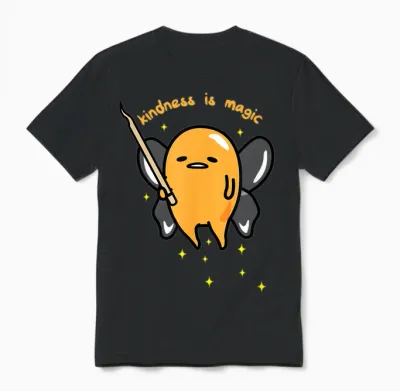 Gudetama Fairy Kindness Is Magic Unisex T-Shirt - Black