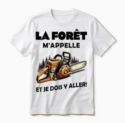 The Forest Calls Me and I Gotta Go T-Shirt, White, S Unisex T-Shirt in White