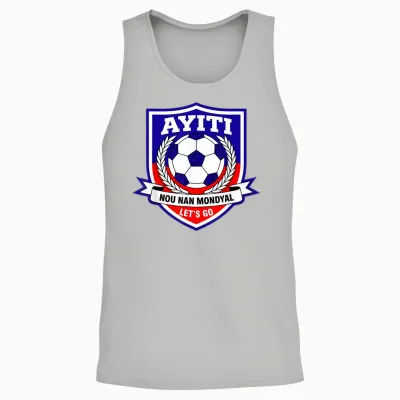 Ayiti Haitian Soccer Fan Haiti Nou Nan Mondyal Creole Pride Unisex Tank Top - Ash