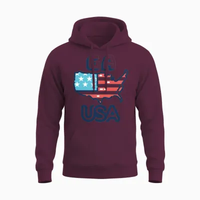 Ga, Usa, Georgia Unisex Hoodie - Maroon