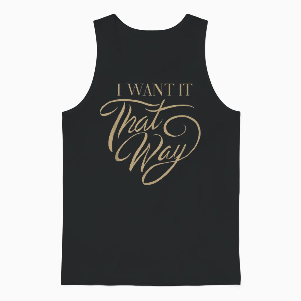 Backstreet Boys β Cursive Iwitw Unisex Tank Top in Black