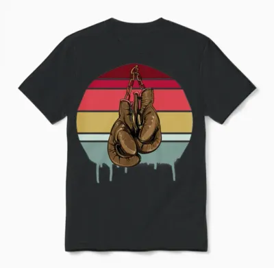 Boxing Gloves Retro Unisex T-Shirt - Black