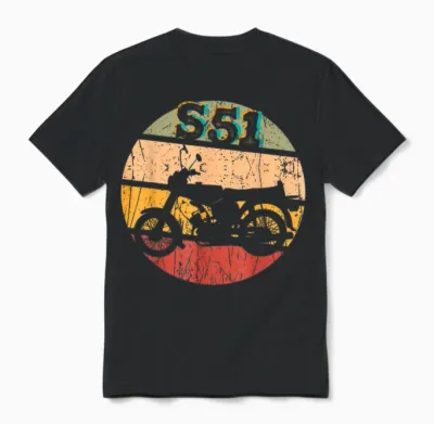 Simson S51 Tuning Moped Fan Unisex T-Shirt - Black