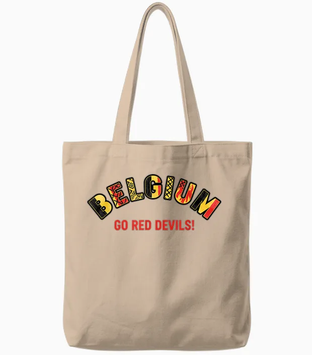 Maillot De Supporter Belgique Go Red Devils 2026 Tote Bags in Natural