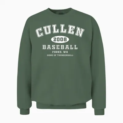 Cullen Baseball Forks Washington, Home of Thunderball Unisex Sweatshirt - Military Green