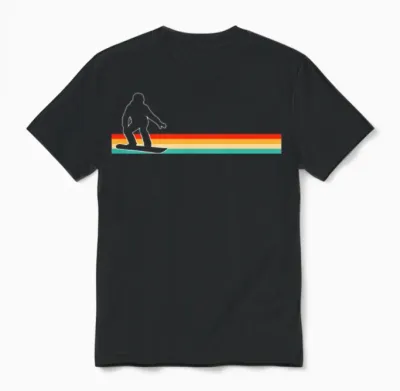 Snowboarding Retro Unisex T-Shirt - Black