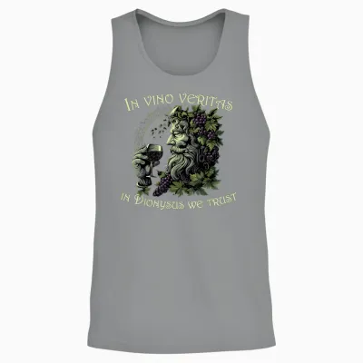 In Vino Veritas Dionysus God Lustiger Weinliebhaber Unisex Tank Top - Sport Grey