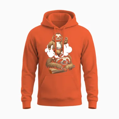 Sloth Funny Unisex Hoodie - Orange
