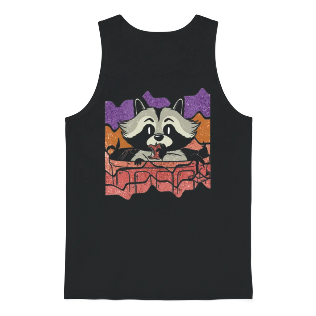 Trash Retro Unisex Tank Top - Black