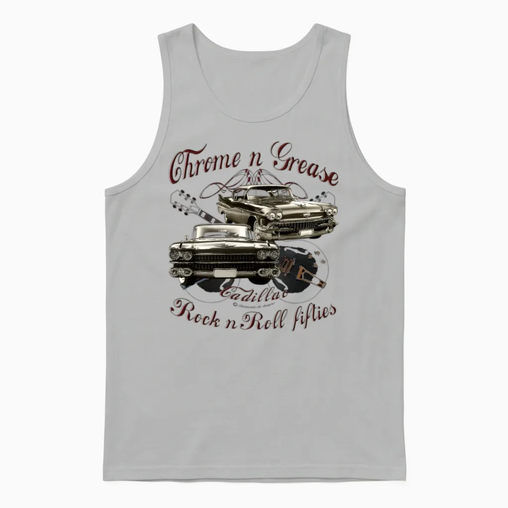 Chrome N Grease Cadillac Usa Unisex Tank Top in Ash