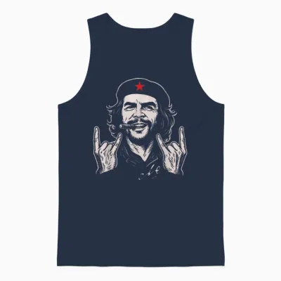 Shirt Che Guevara Revolution Cuba Rebel Vintage Cuban Cigar Unisex Tank Top - Navy